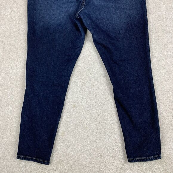Everlane Jeans The Curvy High Rise Skinny Size 33 Crop Dark Wash Blue - Picture 7 of 13